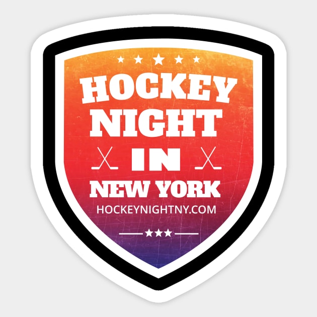 Hockey Night In NY (black) Sticker by Hockey Night In New York